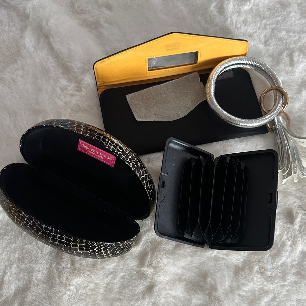 Bundle - Burt’s Bees Shimmer Clutch, Wallet, Keychain, Eyeglass Holder